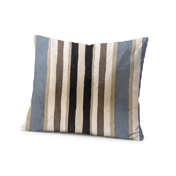 Harbor Stripe Canvas throw pillow in red and cream stripe