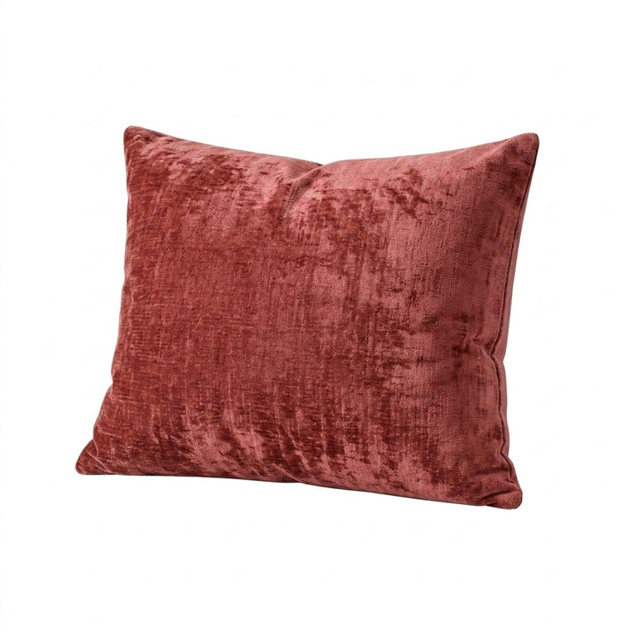 Rust Ember Chenille Throw Pillow