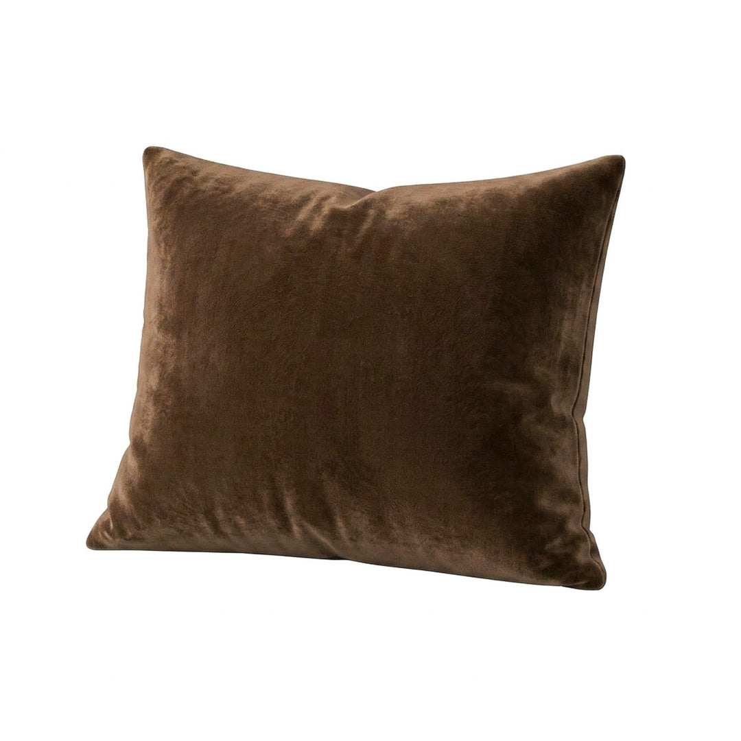 Velvet Cocoa Chenille Throw Pillow