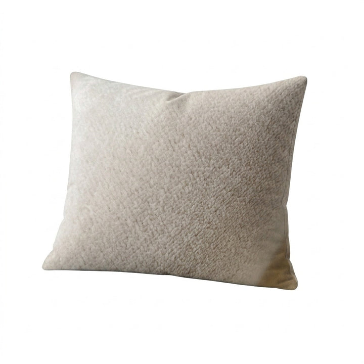 Velvet Cream throw pillow in cream velvet