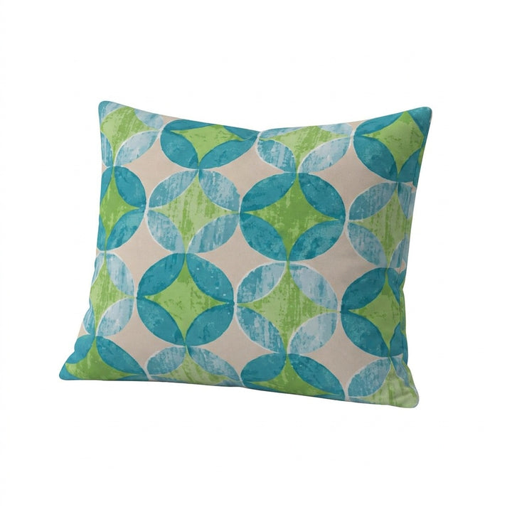 Sea Glass Mosaic Outdoor Throw Pillow