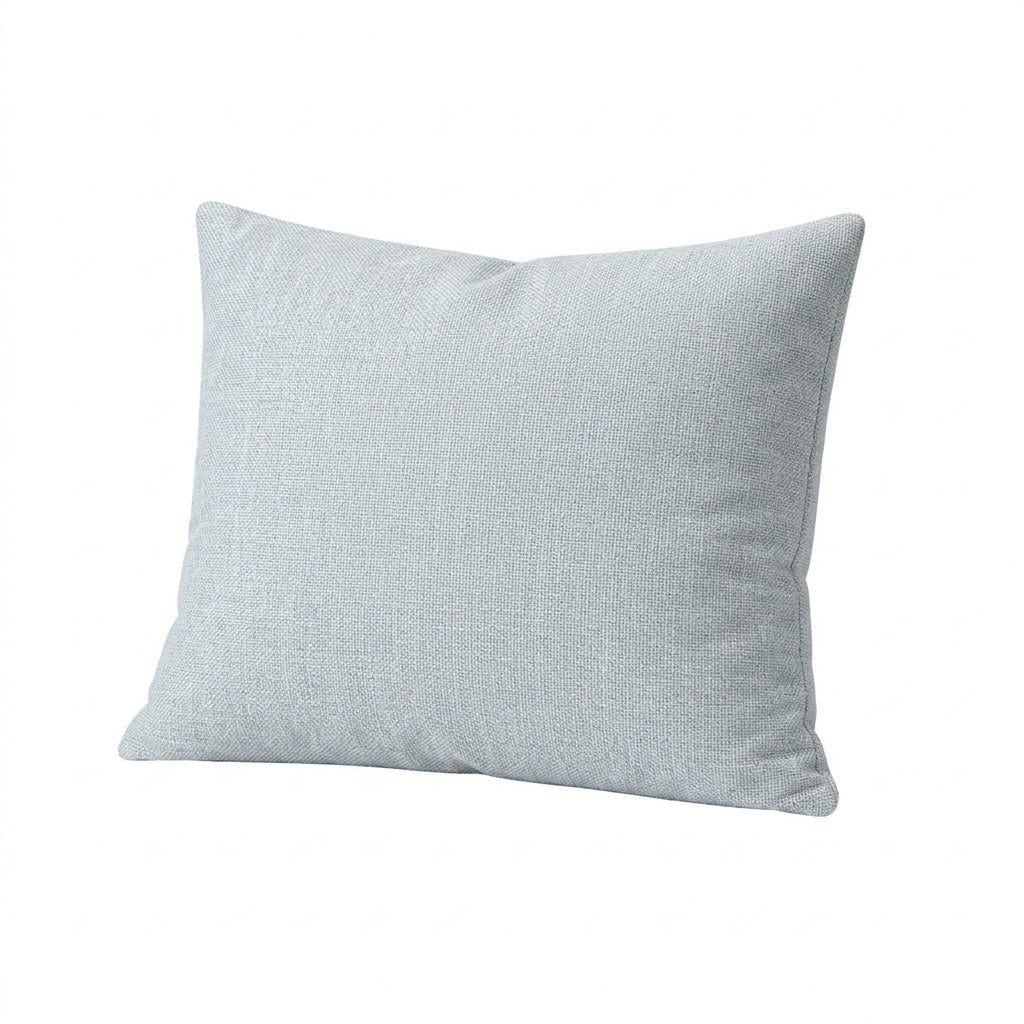 Glacier Gray linen weave throw pillow