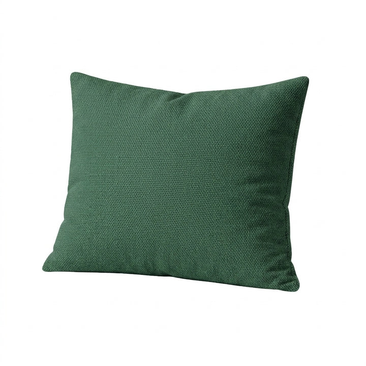 Forest green cotton canvas throw pillow