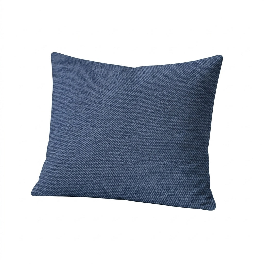 Navy blue cotton canvas throw pillow