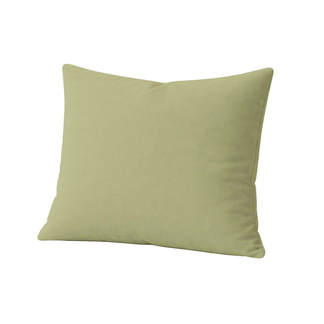 Basil Green Twill Throw Pillow