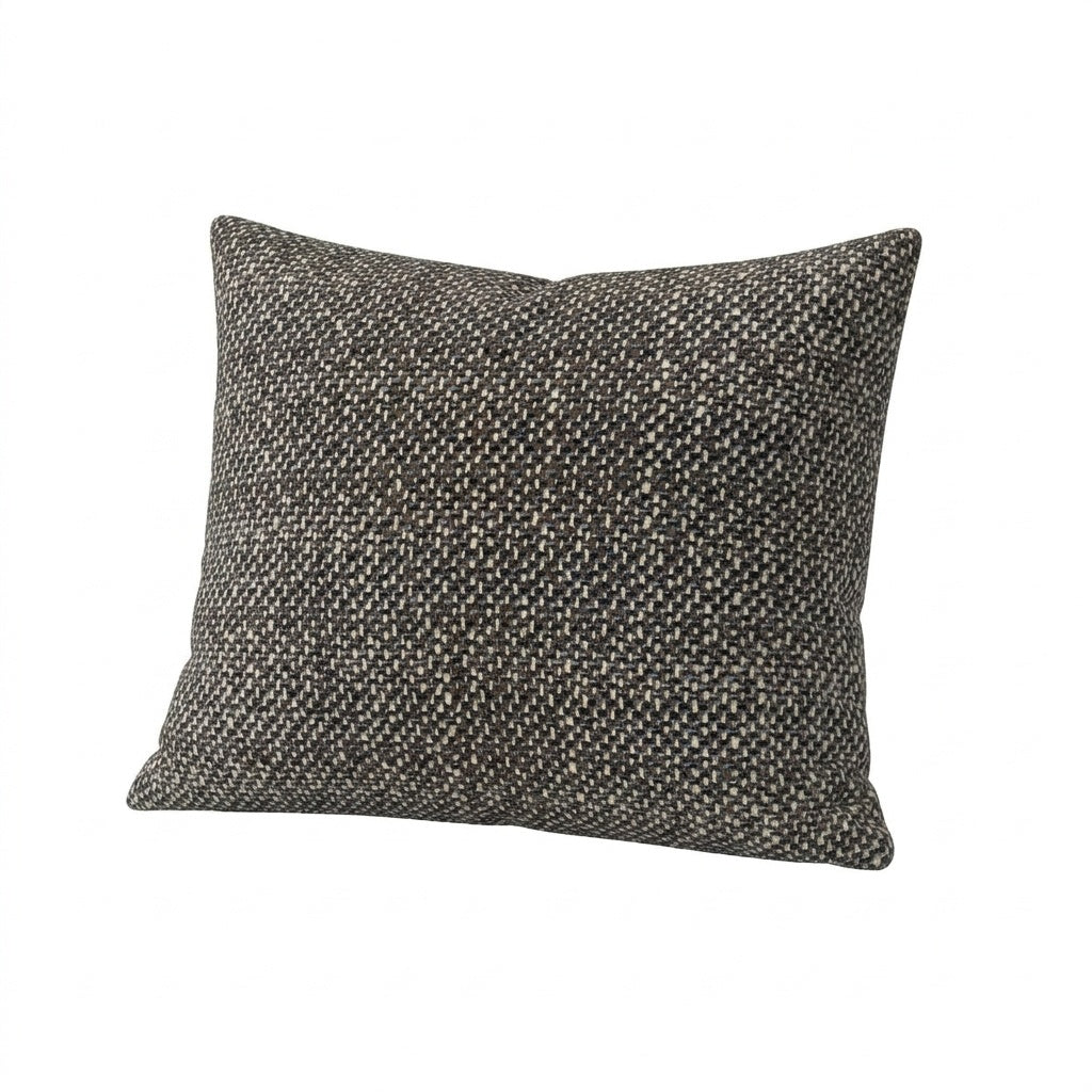 Midnight Charcoal Premium Weave throw pillow in midnight charcoal