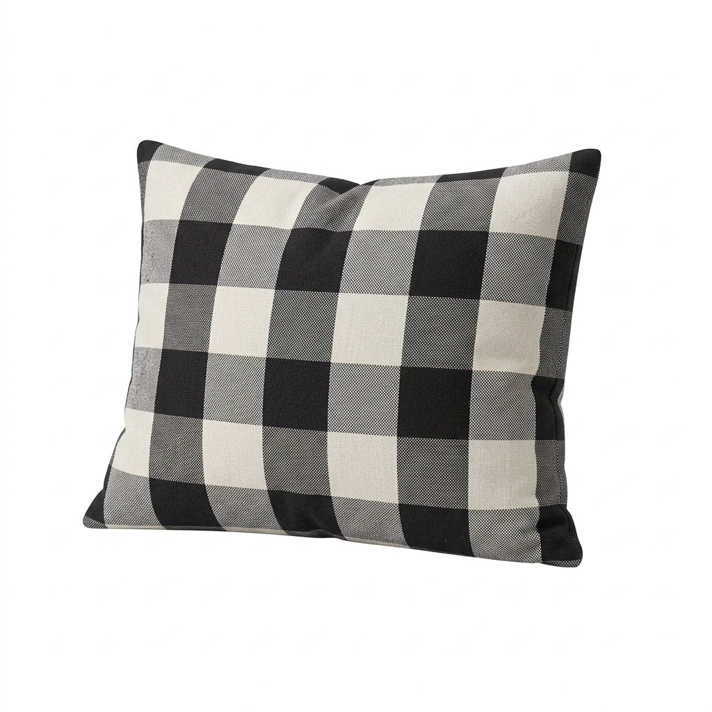 Black & White Buffalo Check Throw Pillow