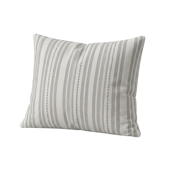 Gray &amp; White Stripe Canvas Throw Pillow