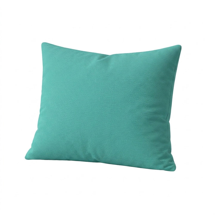Turquoise Outdoor Performance throw pillow in bright turquoise
