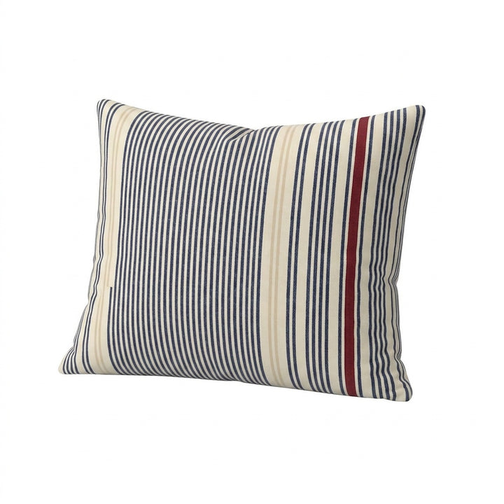 Marina Navy Stripe Outdoor Throw Pillow